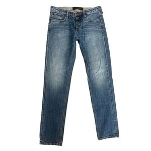 Emporio Armani Lab Mens Blue Wash Denim Button Fly Jeans Size 32